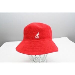 Kangol Bucket Hat Large Red Bermuda Casual Textured Men Streetwear Retro Hip Hop